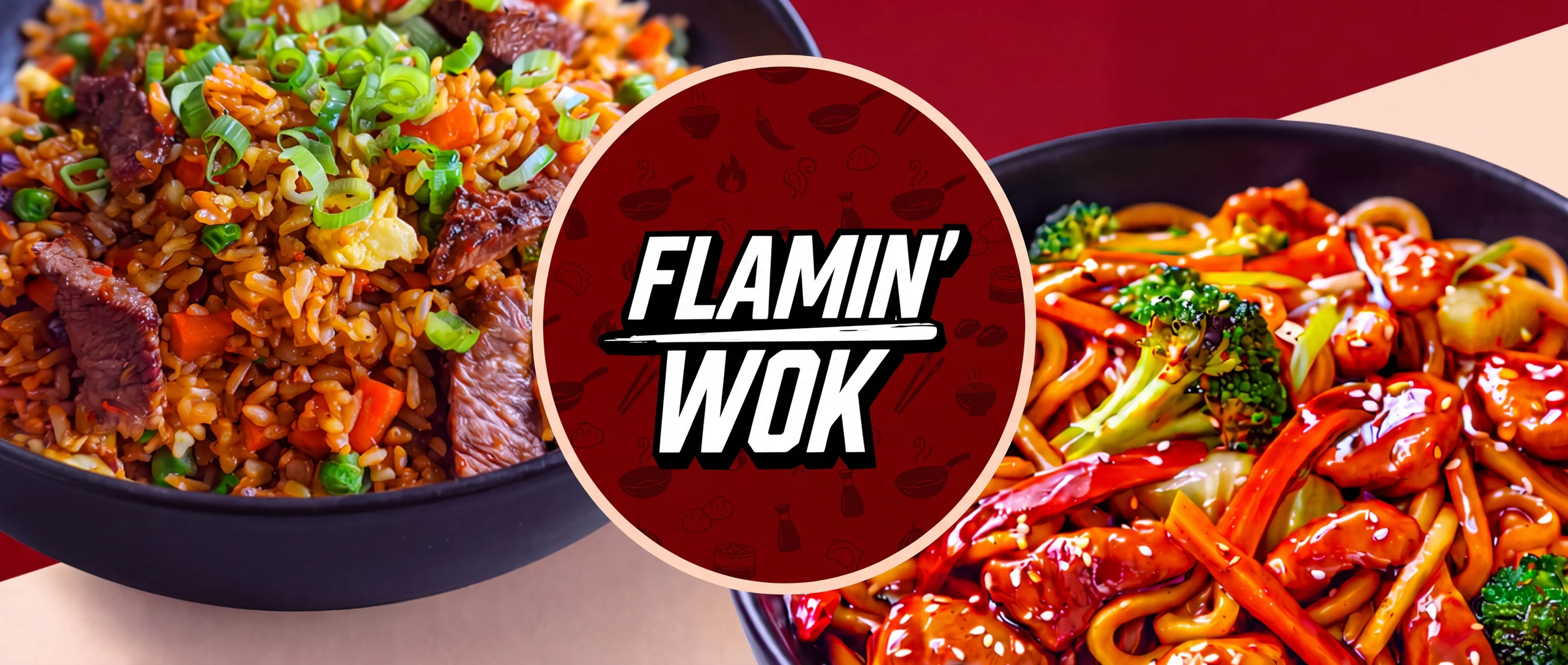 Flamin’ Wok met rijst en noedels